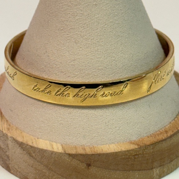 kate spade Jewelry - Kate Spade Gold This Is The Year To… Idiom Bangle Bracelet